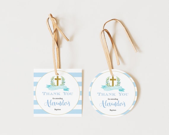 free printable thank you tags for christening