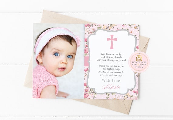 free printable thank you tags for christening