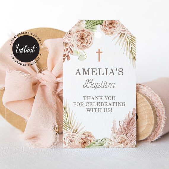 free printable thank you tags for christening