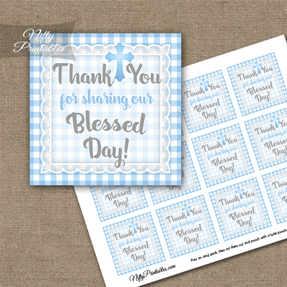 free printable thank you tags for christening
