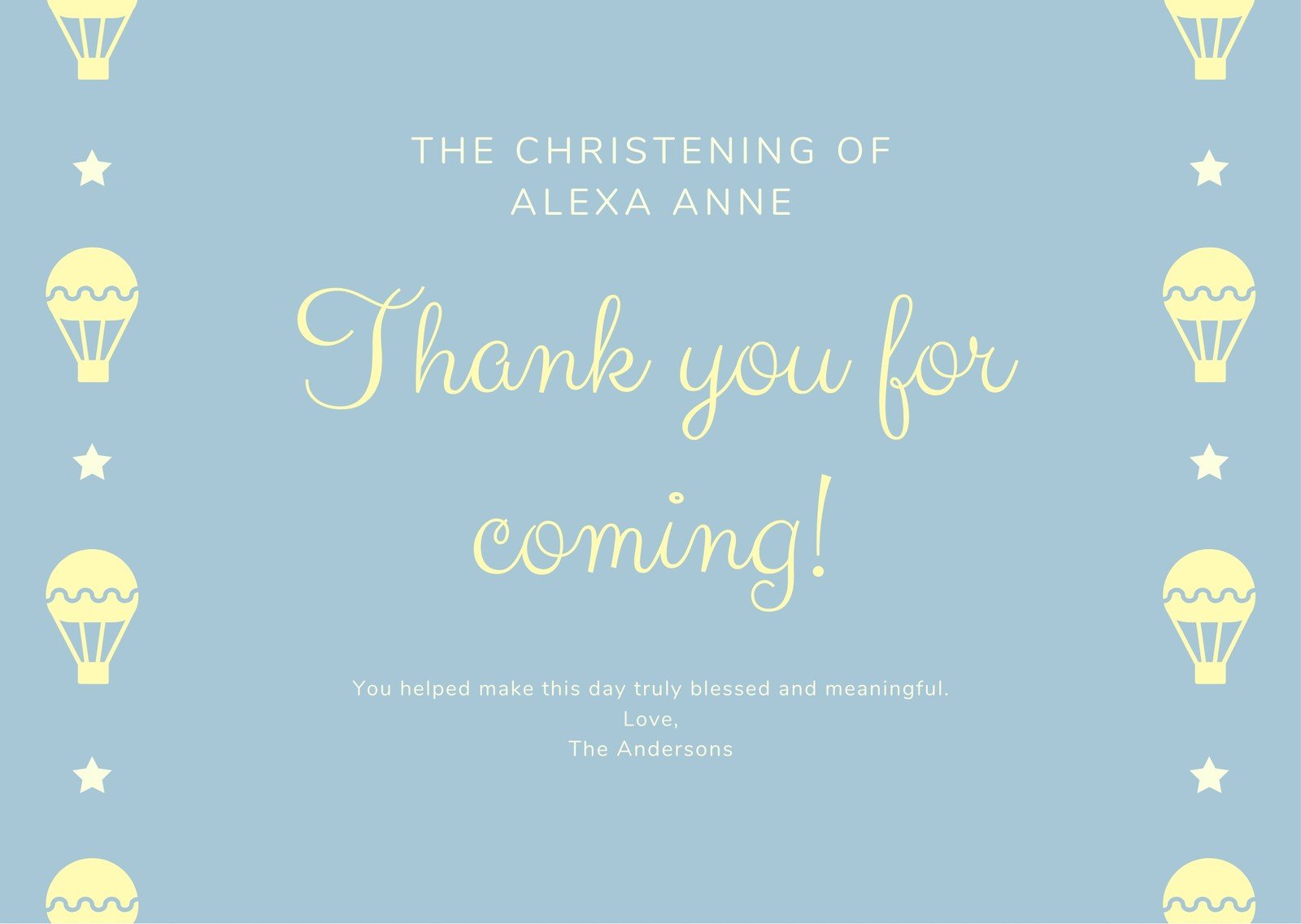 free printable thank you tags for christening