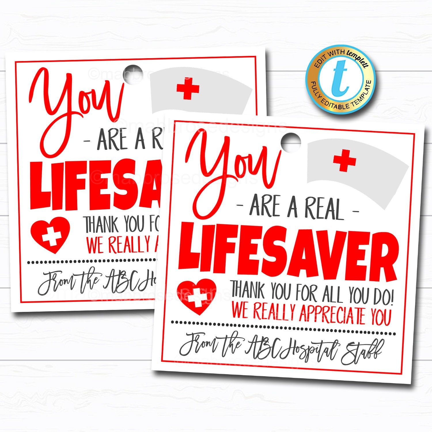 free printable thank you tags for nurses