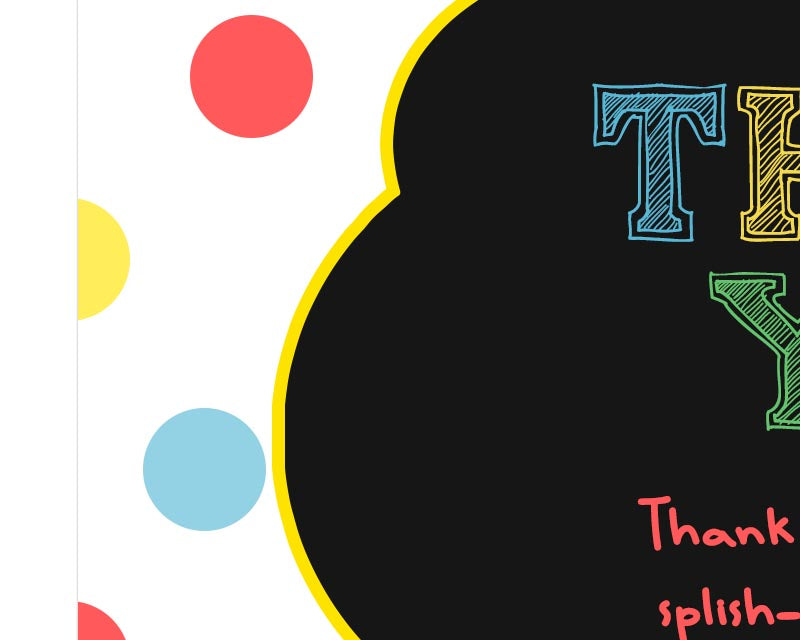 free printable thank you tags pool party