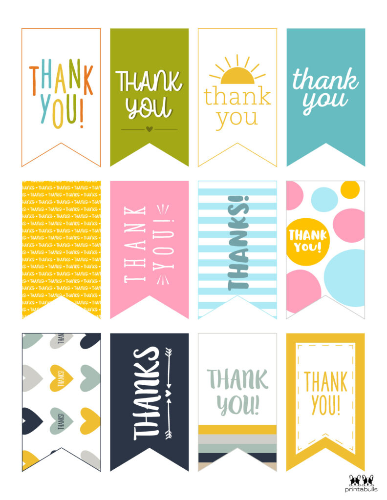 free printable thank you tags pool party