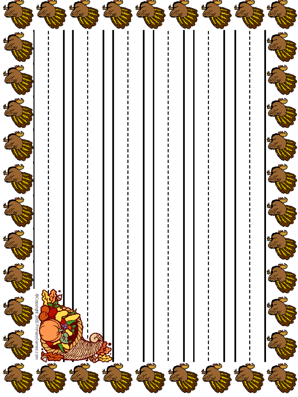 free printable thanksgiving stationery