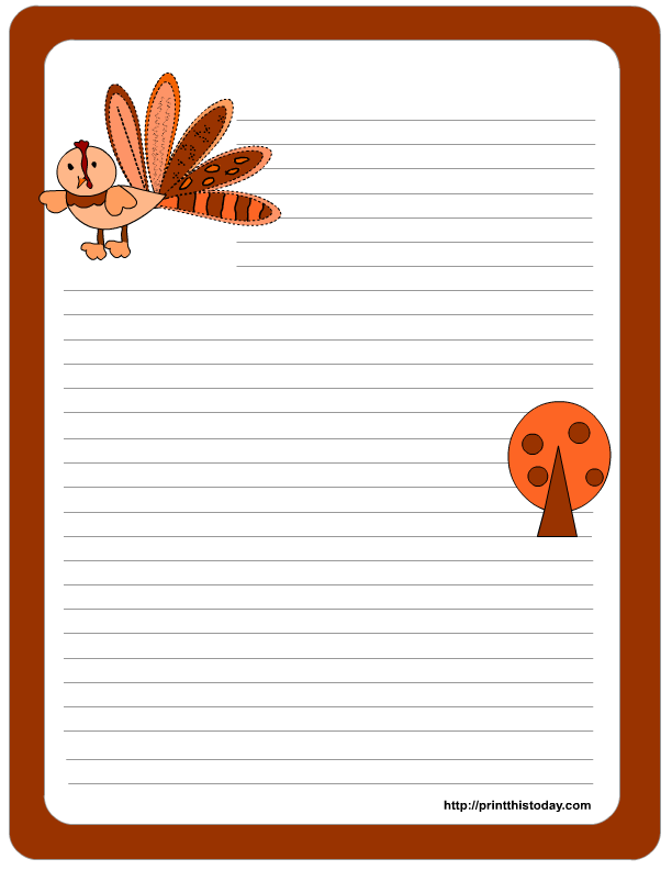 free printable thanksgiving stationery