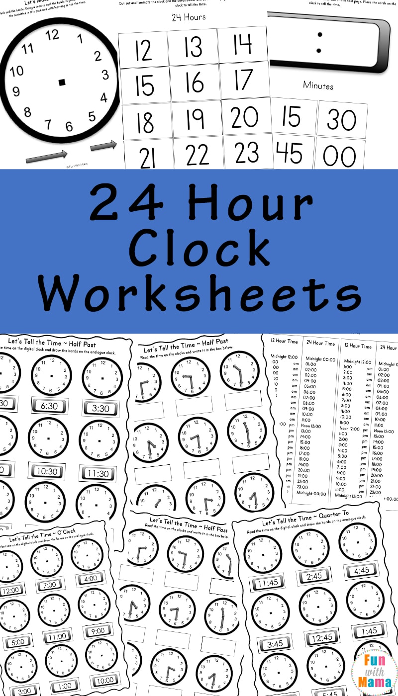 Telling Time Preschool Worksheets | Totschooling - Toddler ...