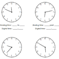 free printable time math worksheet