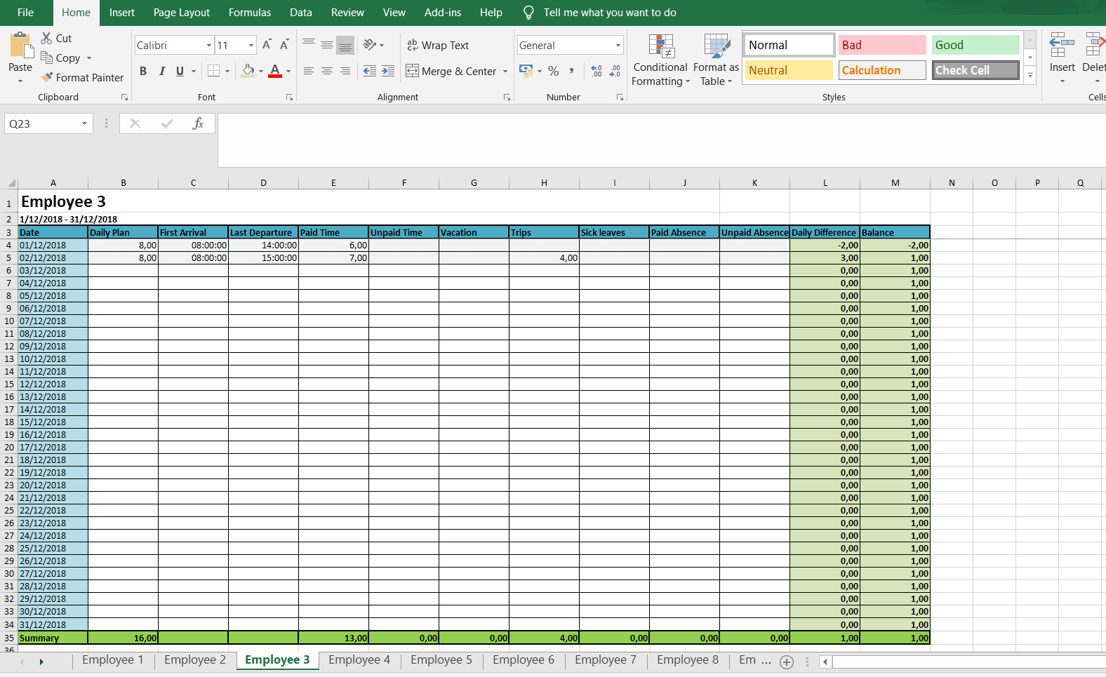 free printable time sheets excel