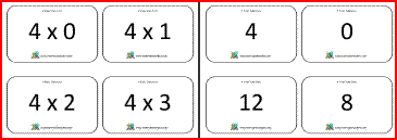 free printable times table cards