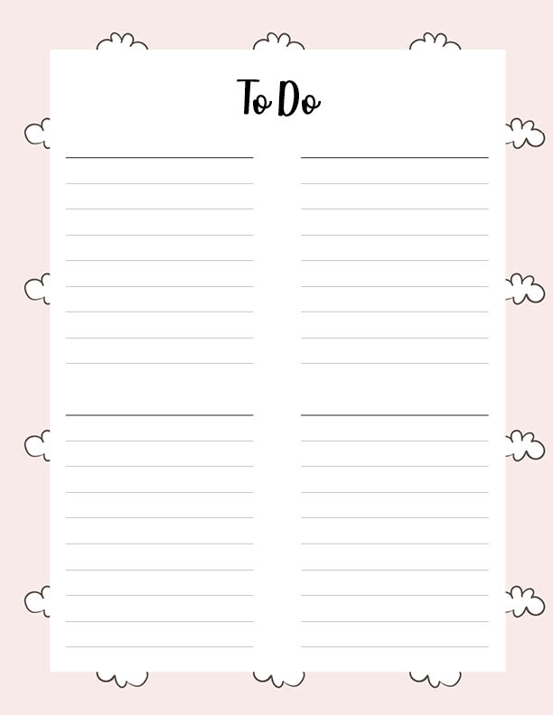 free printable to do list to get organized