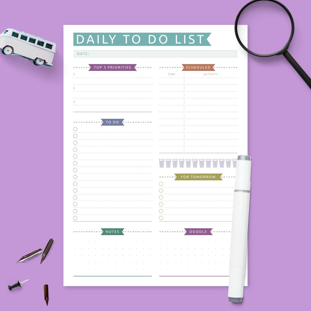 free printable to do list with times