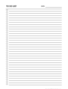 free printable to do list word