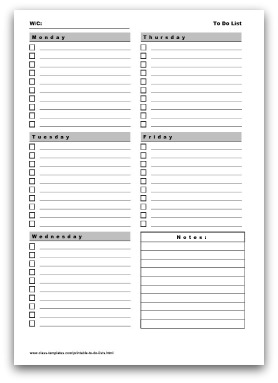 Free Printable To Do Lists