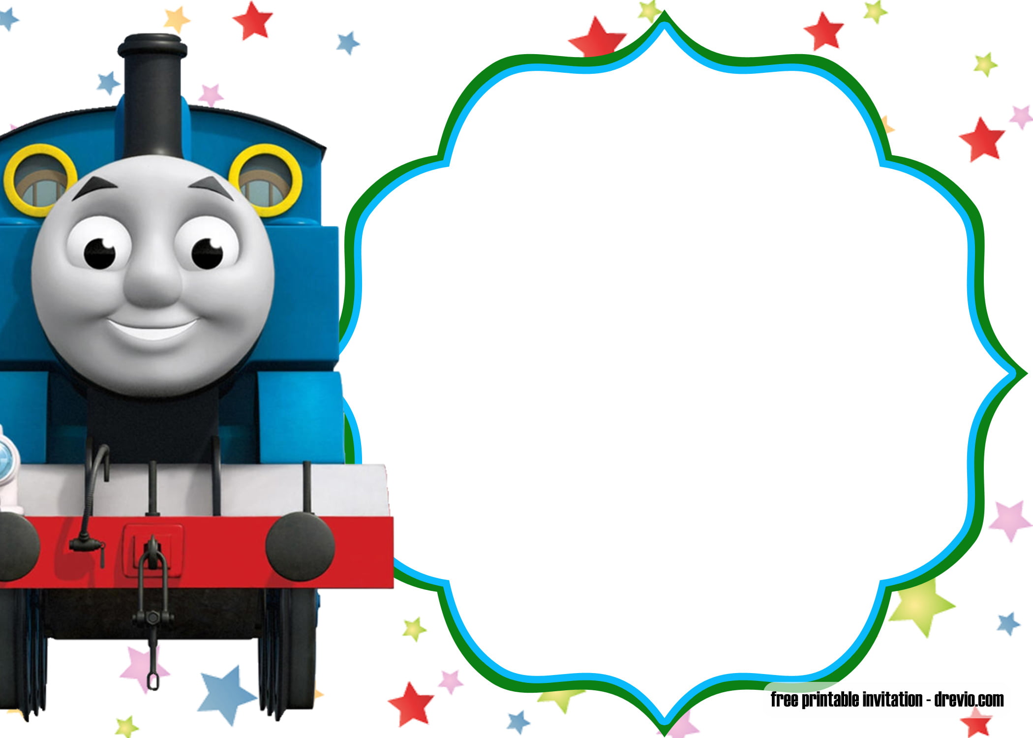FREE Printable Thomas The Train Birthday Invitation Templates ...