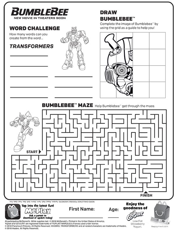free printable transformer mazes