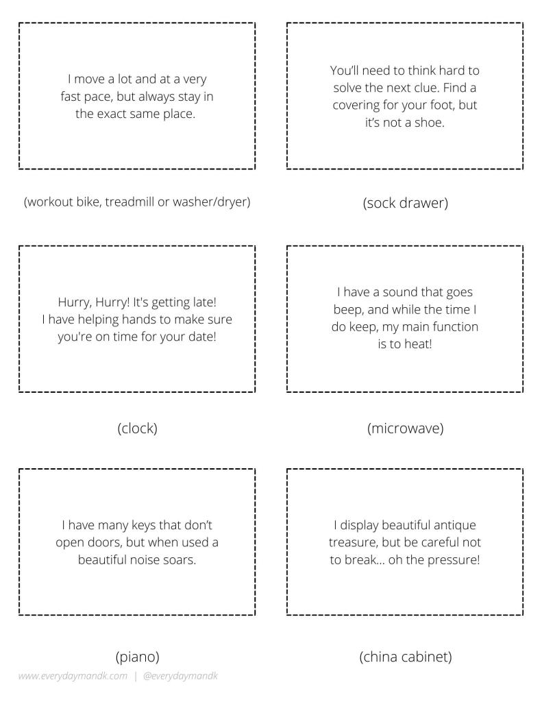 free printable treasure hunt games