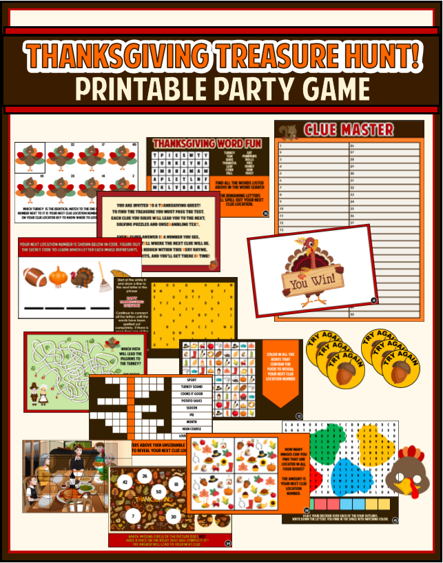 free printable treasure hunt games