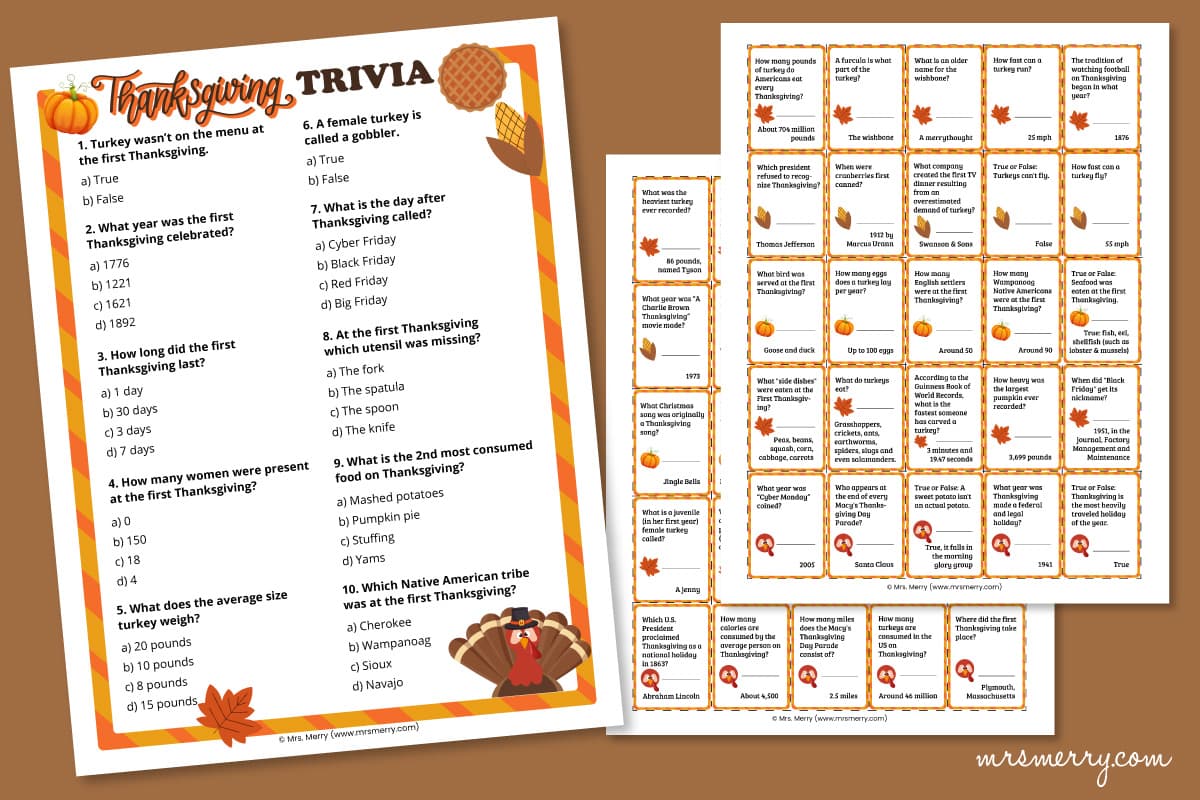 free printable trivia questions with answers