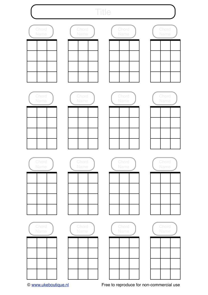 free printable uke chord chart