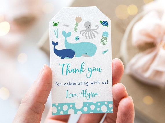 free printable under the sea thank you tags
