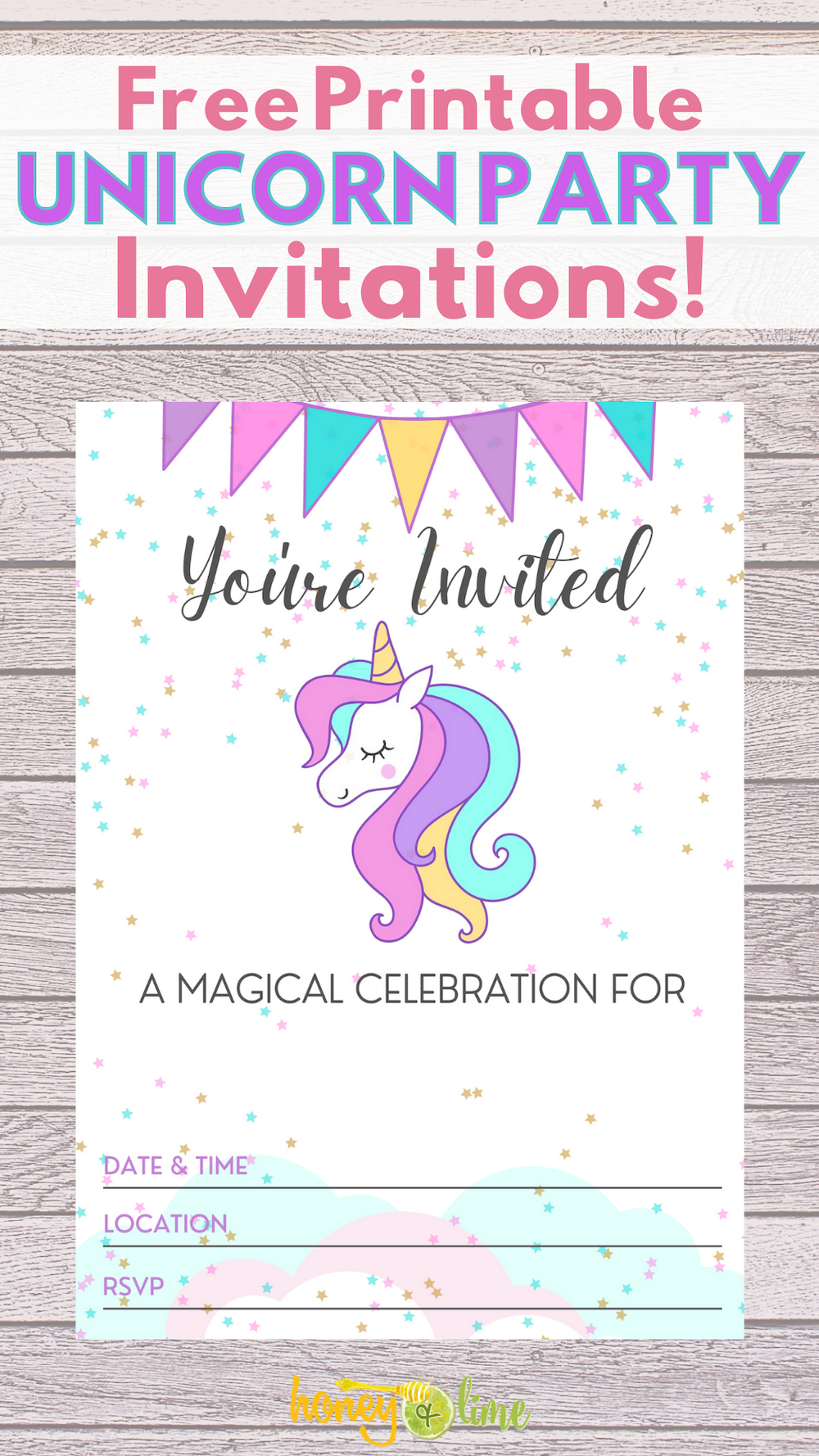 free printable unicorn birthday template