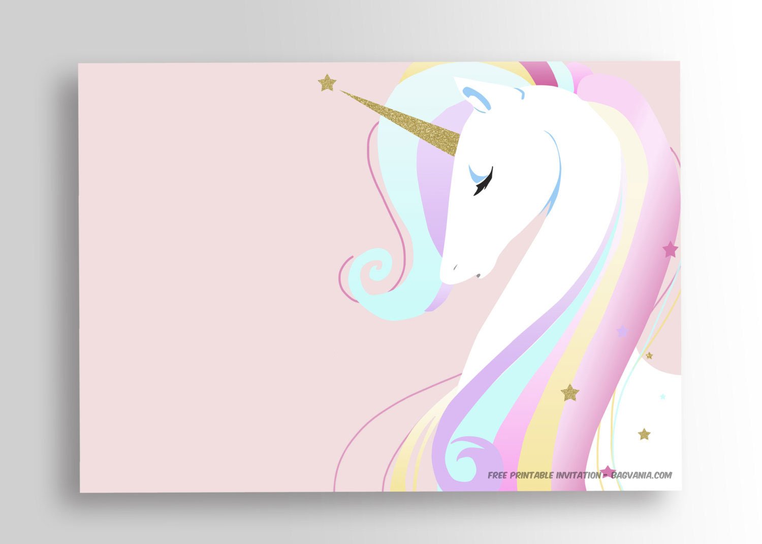 free printable unicorn birthday template