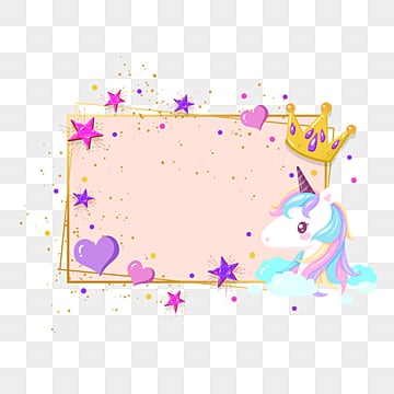 Unicorn Border PNG Transparent Images Free Download | Vector Files ...