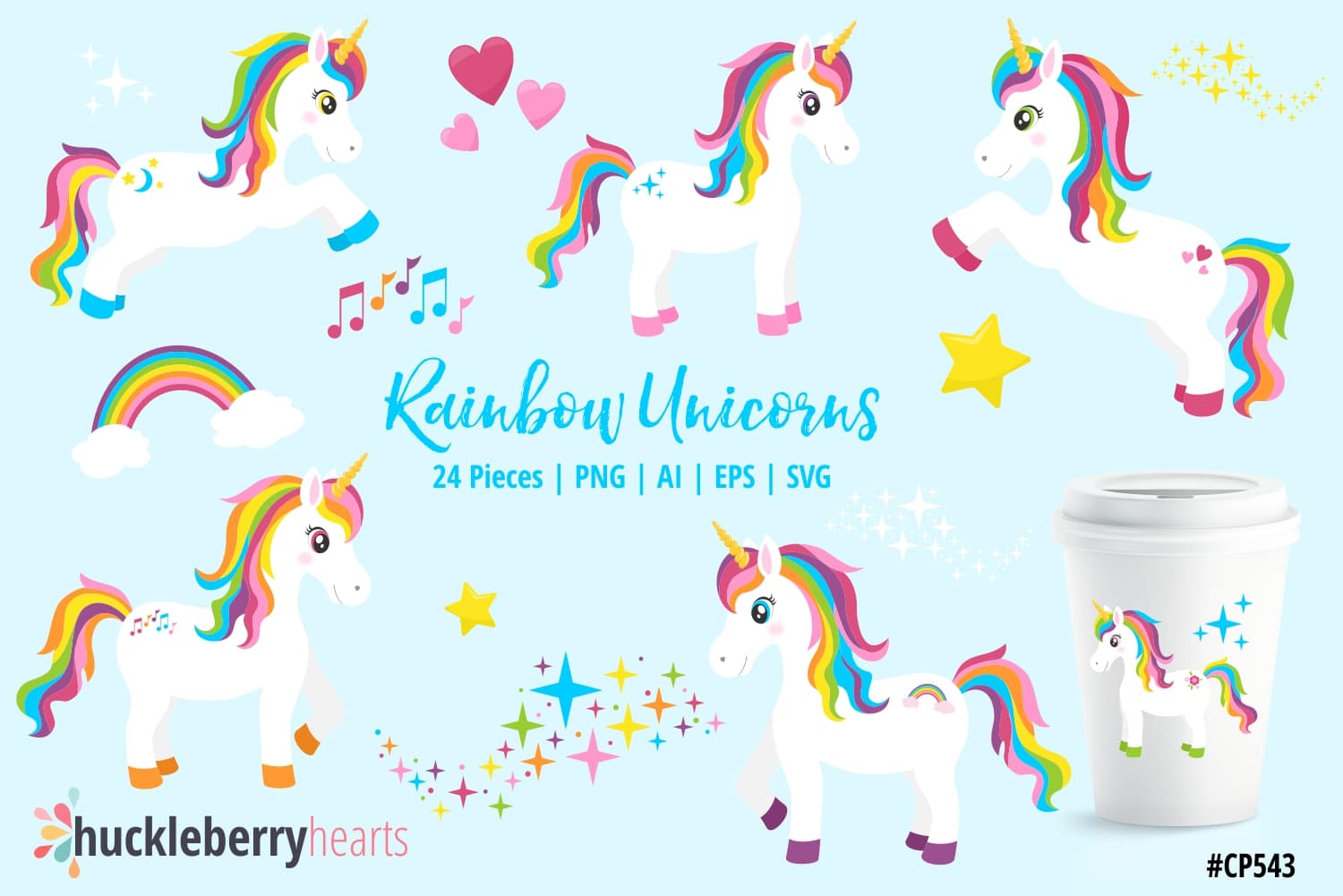 free printable unicorn clipart
