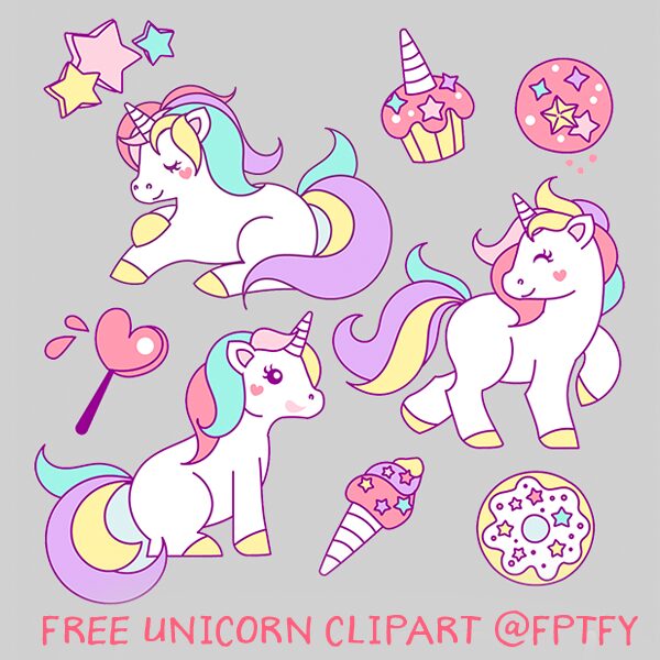free printable unicorn clipart
