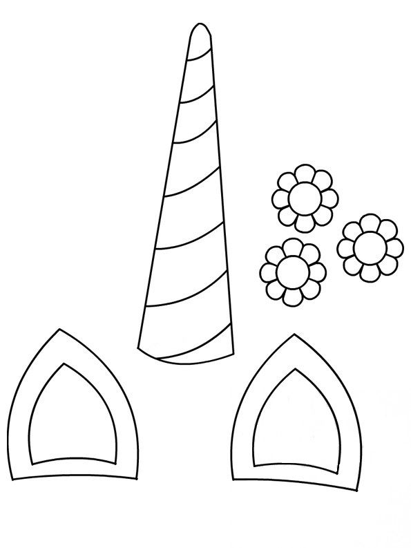 free printable unicorn ears