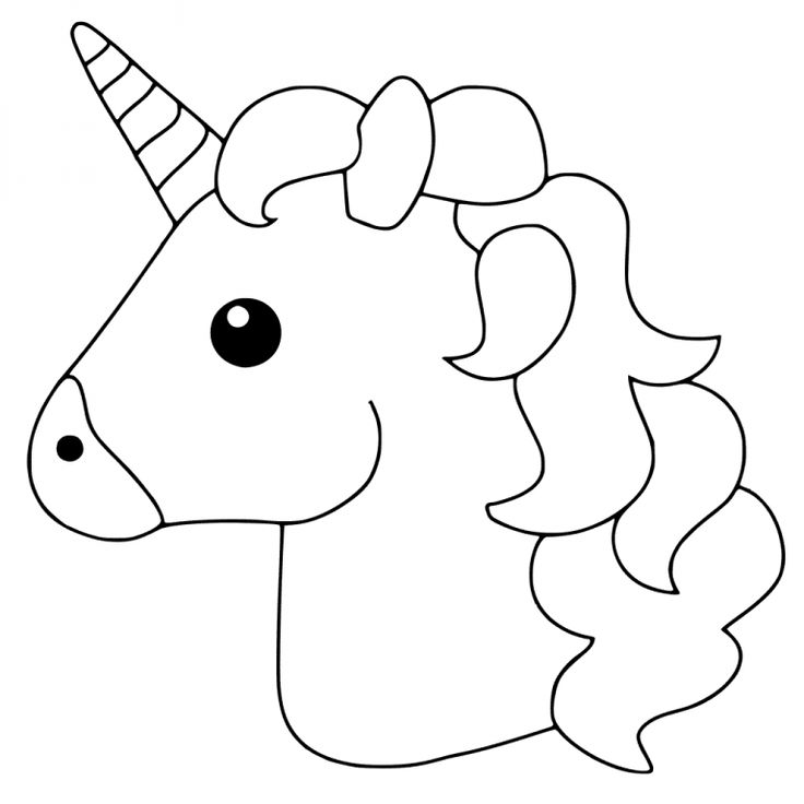 free printable unicorn emoji