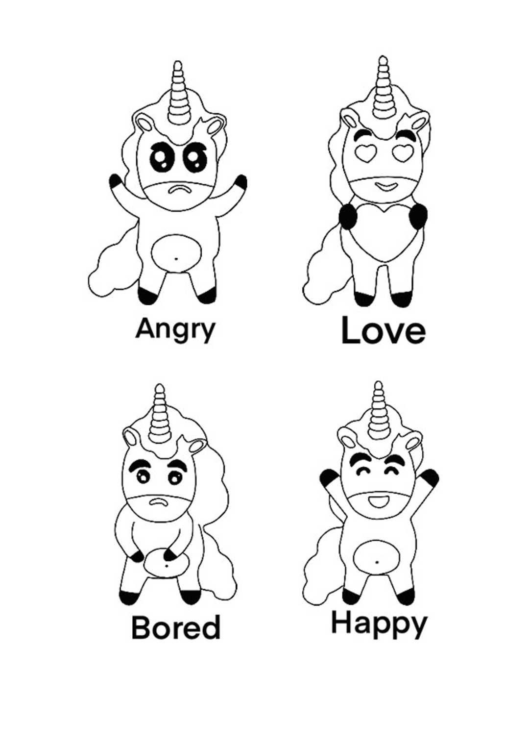 free printable unicorn emoji