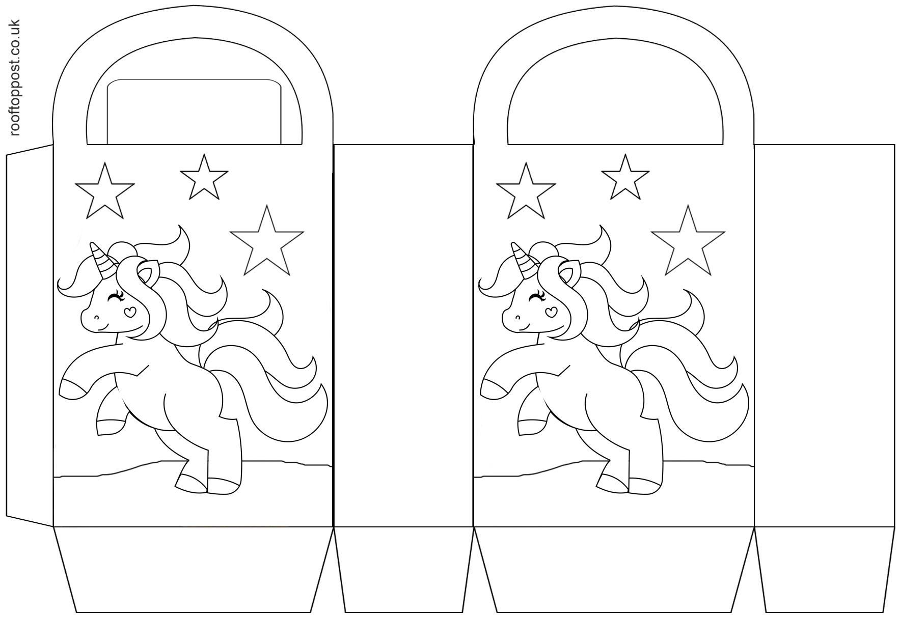 Gift Bag: Unicorn Colouring - Rooftop Post Printables