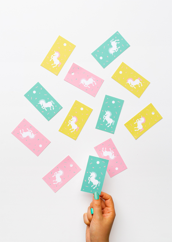 free printable unicorn gift tags