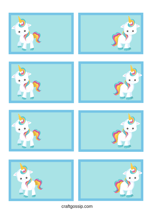 free printable unicorn gift tags