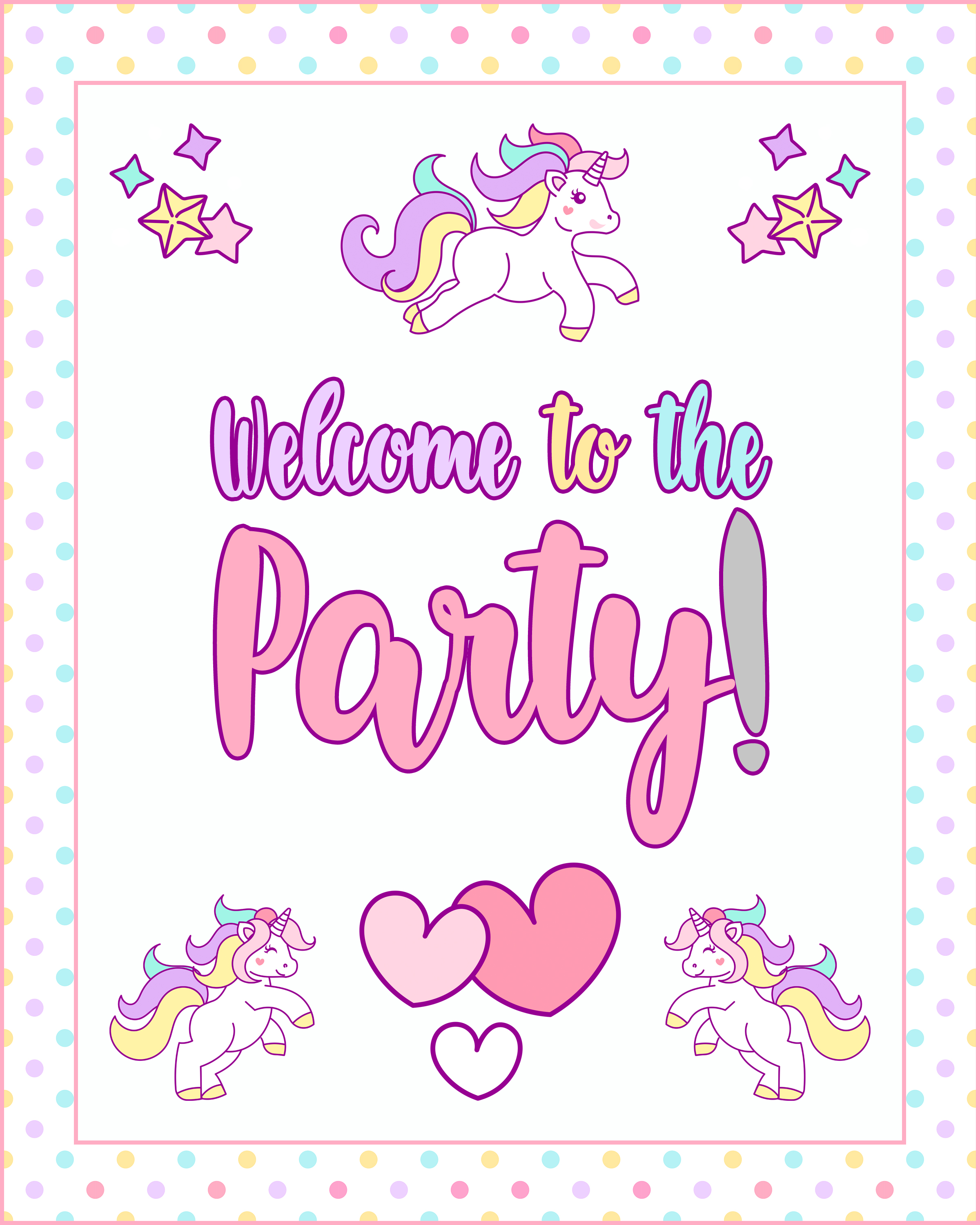 free printable unicorn happy birthday banner