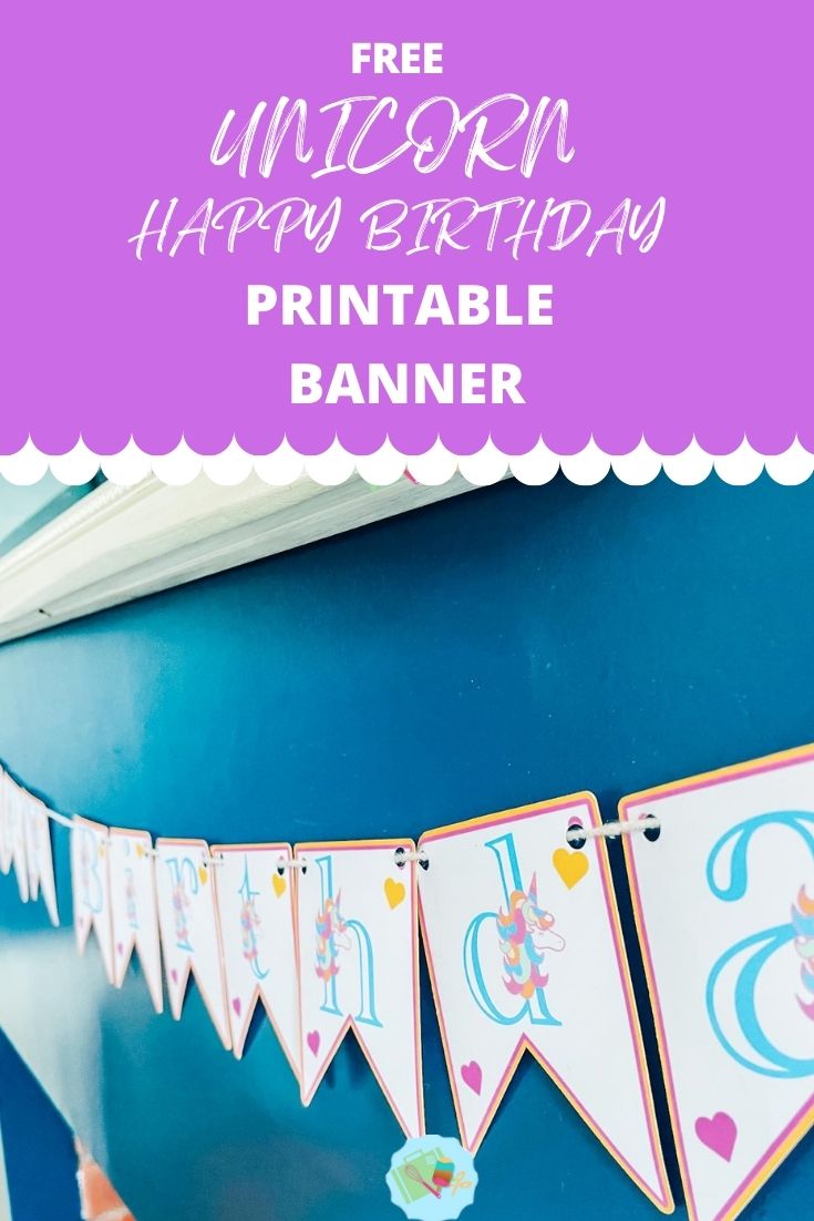 free printable unicorn happy birthday banner