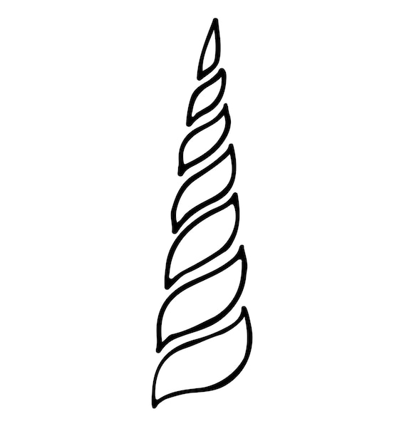 free printable unicorn horn template