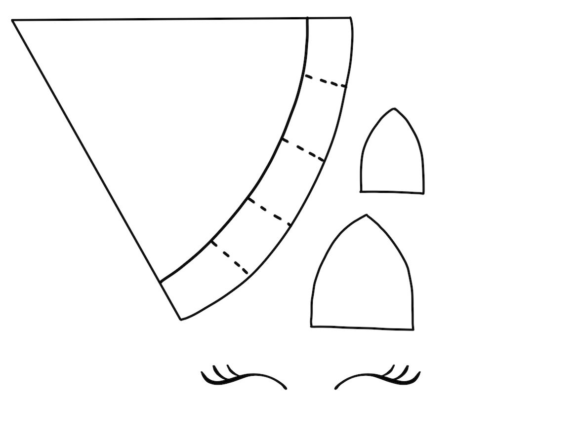 free printable unicorn horn template