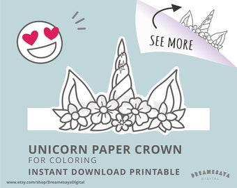 free printable unicorn horns