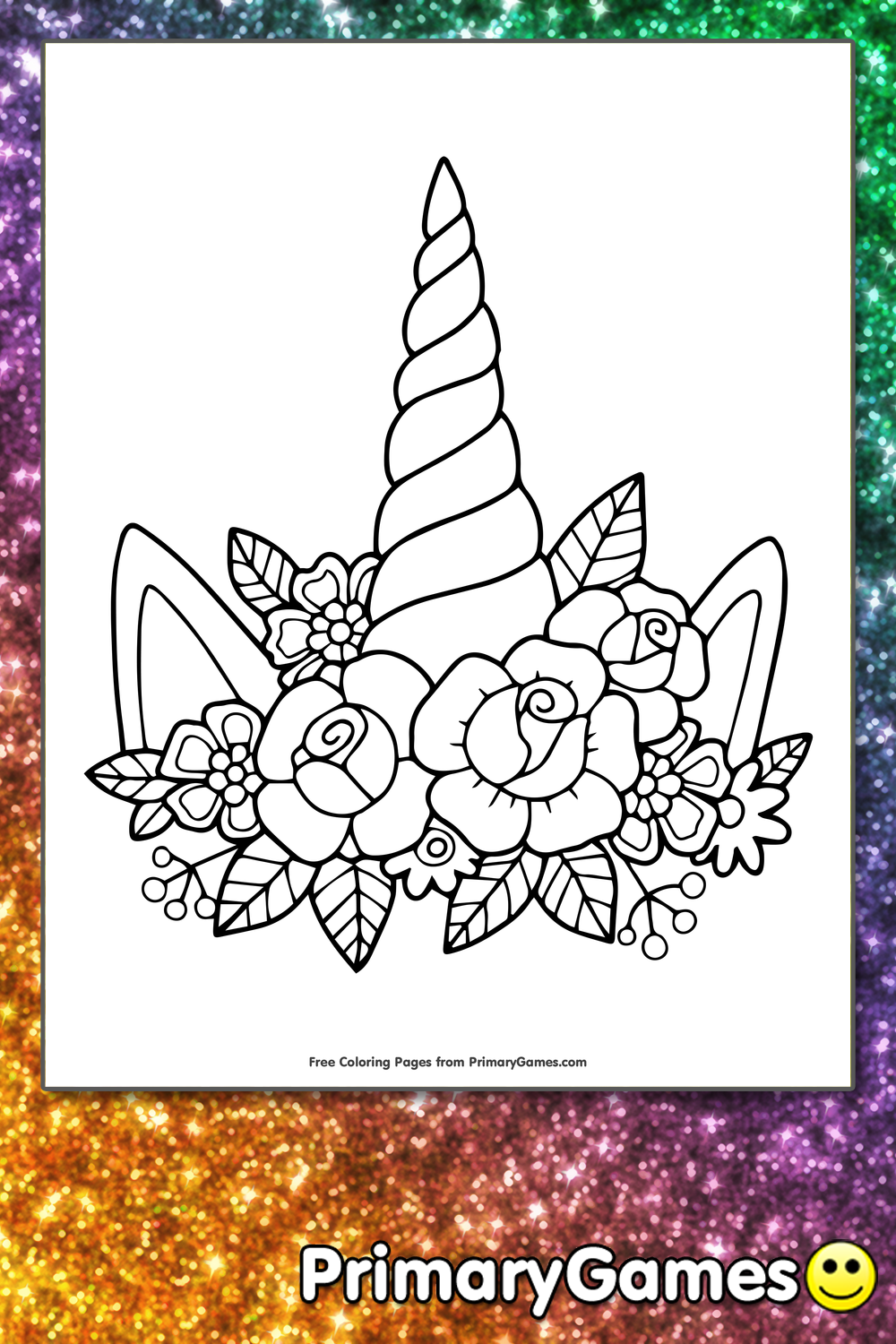 free printable unicorn horns