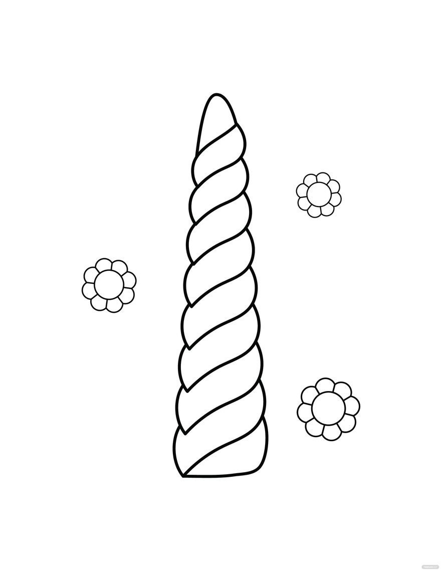 free printable unicorn horns