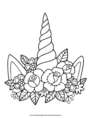 free printable unicorn horns