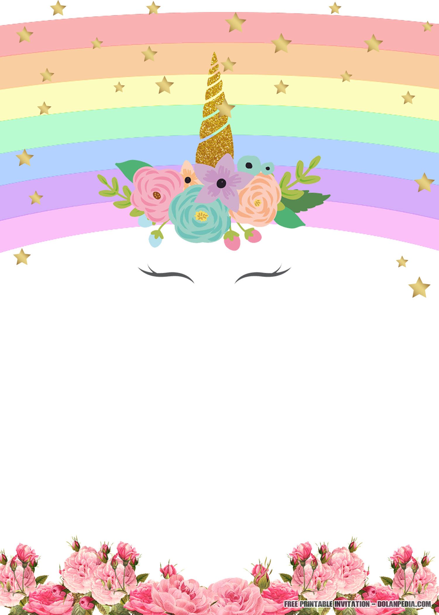 free printable unicorn invitation template