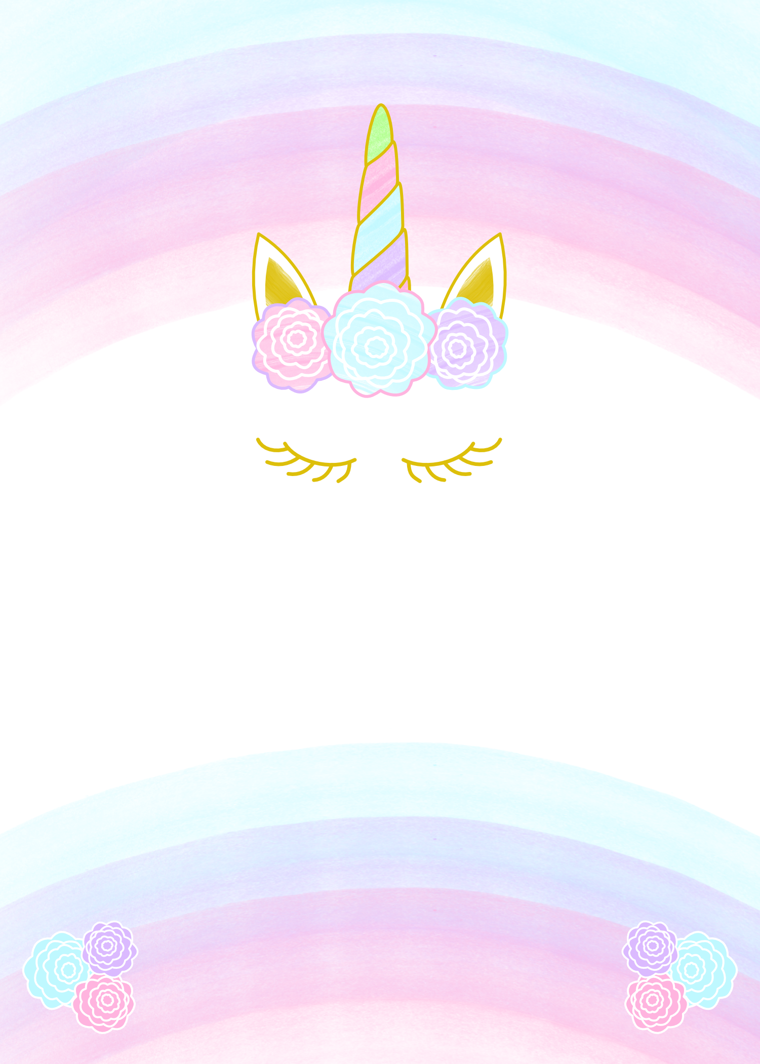 free printable unicorn invitation template