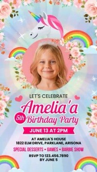 free printable unicorn invitation template