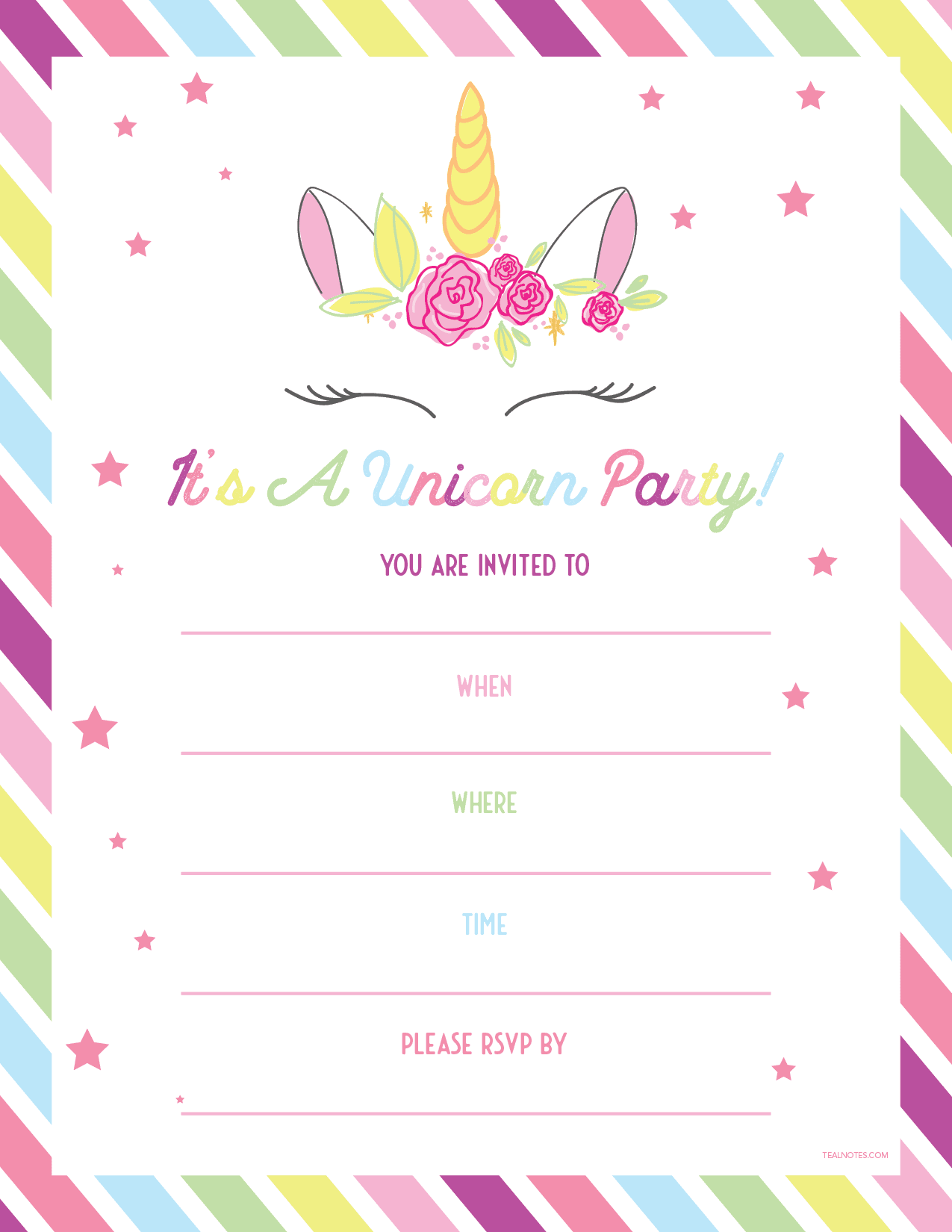 Unicorn Templates: 17+ Free Unicorn Printables For Your Next Craft ...