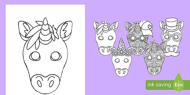 free printable unicorn mask template