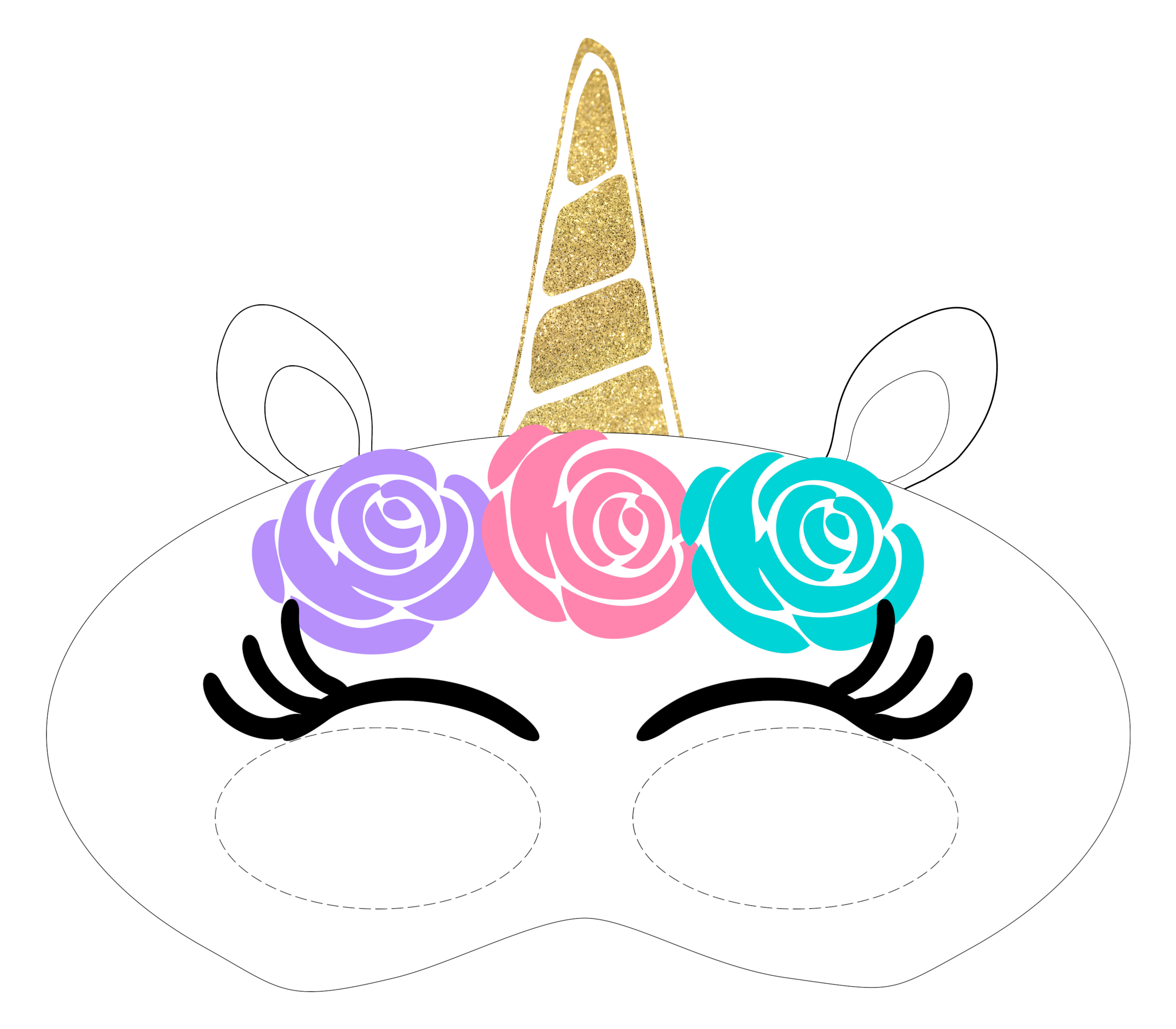 free printable unicorn mask template